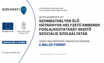 Szombathelyen élő hátrányos helyzetű emberek foglalkoztatását segítő szociális szolgáltatás